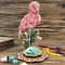 Wonderland Crafts Flamingo Bead Embroidery on Wood Kit